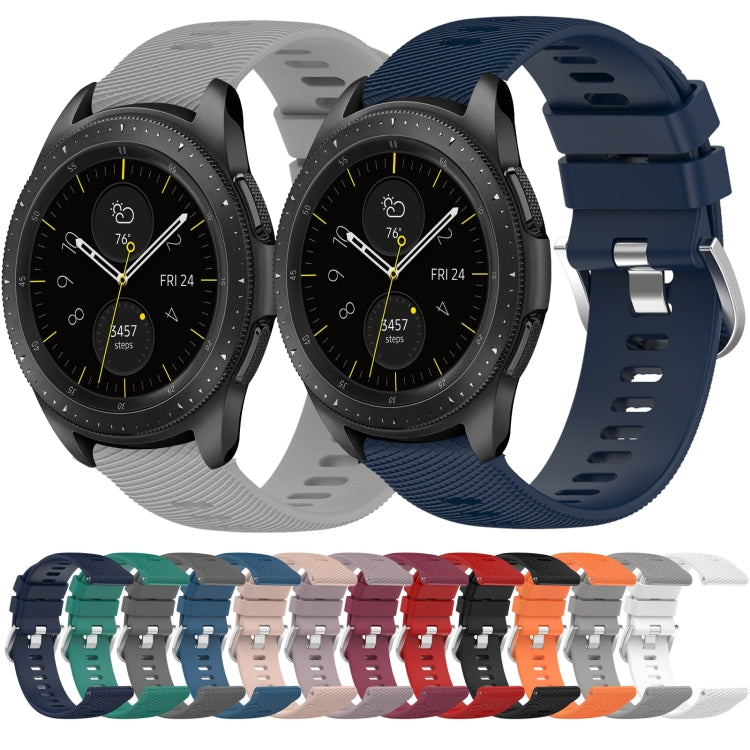 For Samsung Galaxy Watch 42mm 20mm Solid Color Soft Silicone Watch Band
