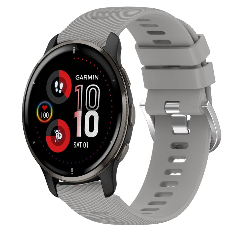 For Garmin Venu 2 Plus 20mm Solid Color Soft Silicone Watch Band