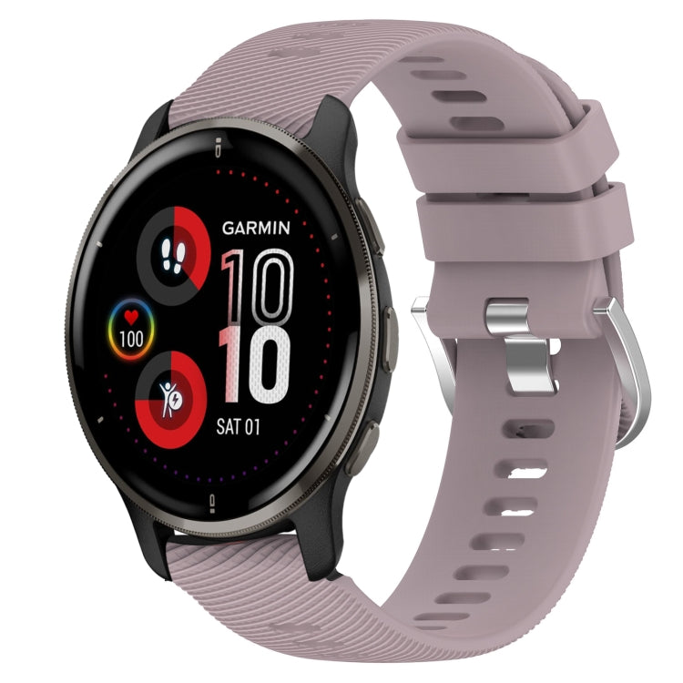 For Garmin Venu 2 Plus 20mm Solid Color Soft Silicone Watch Band