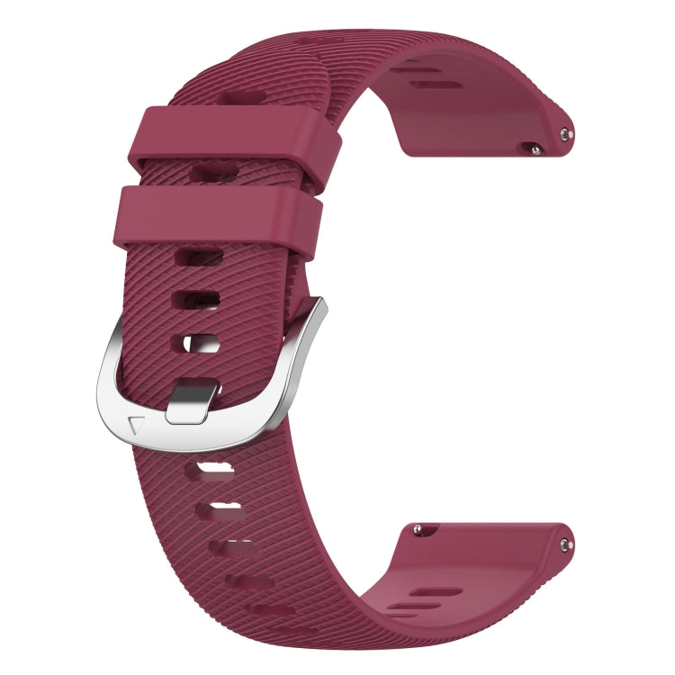 For Garmin Approach S40 20mm Solid Color Soft Silicone Watch Band