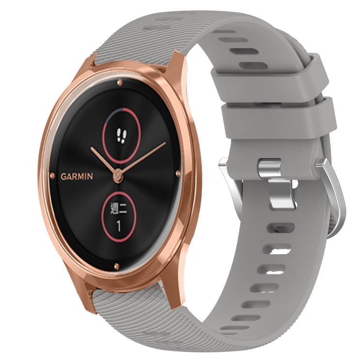 For Garminmove Luxe 20mm Solid Color Soft Silicone Watch Band