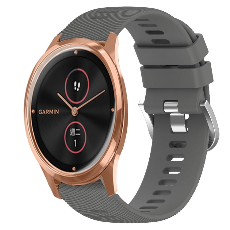 For Garminmove Luxe 20mm Solid Color Soft Silicone Watch Band
