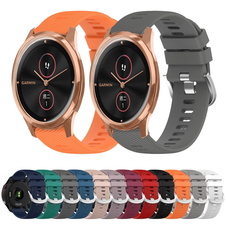 For Garminmove Luxe 20mm Solid Color Soft Silicone Watch Band