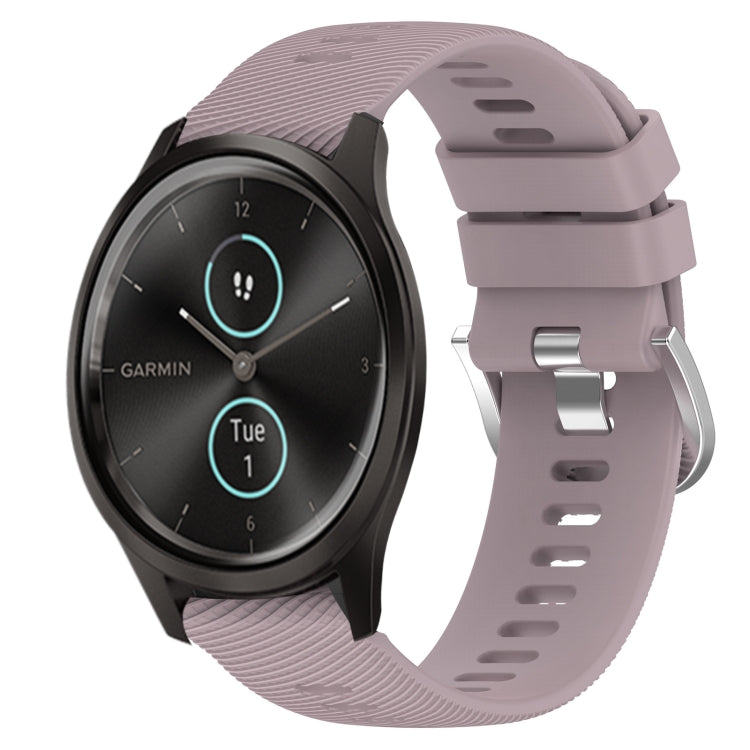 For Garmin Garminmove Style 20mm Solid Color Soft Silicone Watch Band