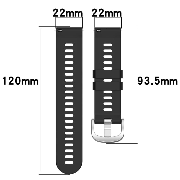 For Xiaomi MI Watch Color 22mm Solid Color Soft Silicone Watch Band