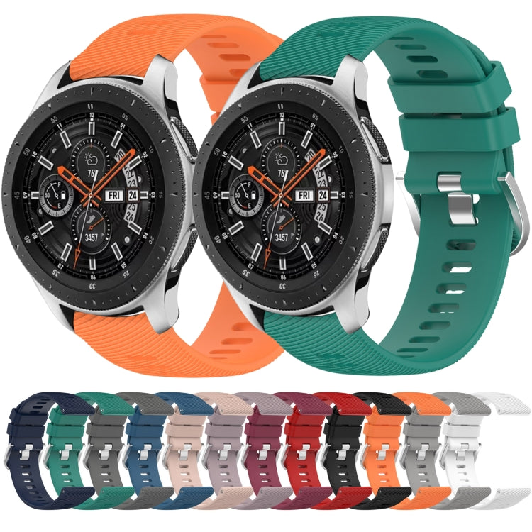 For Samsung Galaxy Watch 46mm 22mm Solid Color Soft Silicone Watch Band