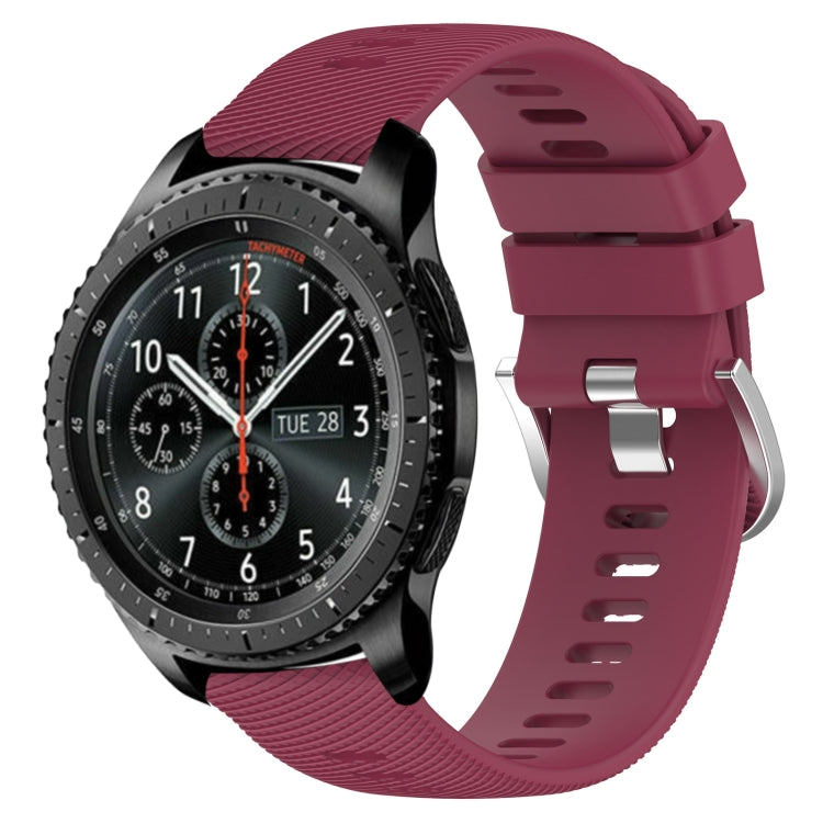 For Samsung Gear S3 Frontier 22mm Solid Color Soft Silicone Watch Band
