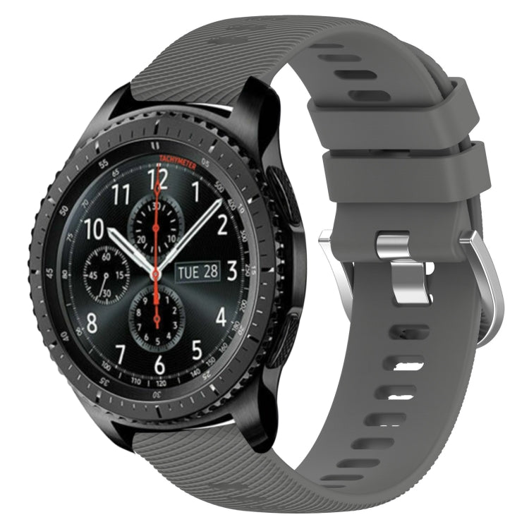For Samsung Gear S3 Frontier 22mm Solid Color Soft Silicone Watch Band