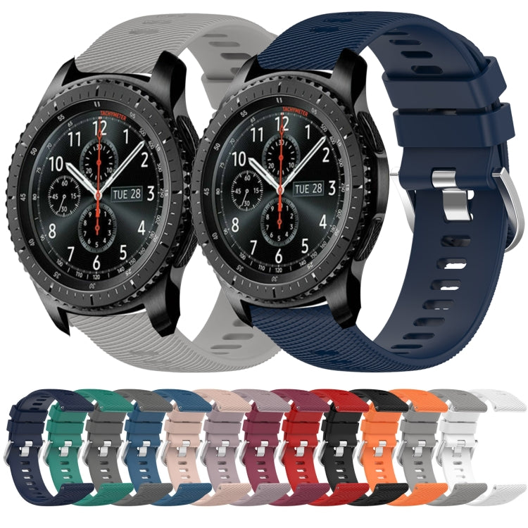 For Samsung Gear S3 Frontier 22mm Solid Color Soft Silicone Watch Band