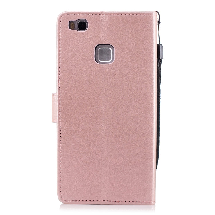 Plum Blossom Pattern Diamond Encrusted Leather Case for Huawei P9 Lite ,with Holder & Card Slots