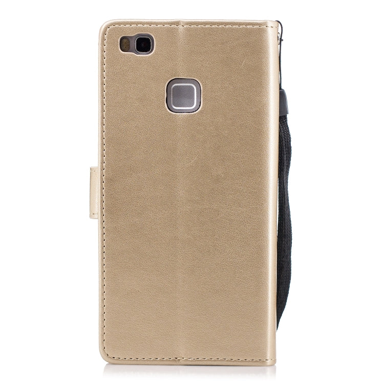 Plum Blossom Pattern Diamond Encrusted Leather Case for Huawei P9 Lite ,with Holder & Card Slots