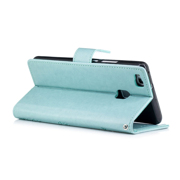 Plum Blossom Pattern Diamond Encrusted Leather Case for Huawei P9 Lite ,with Holder & Card Slots