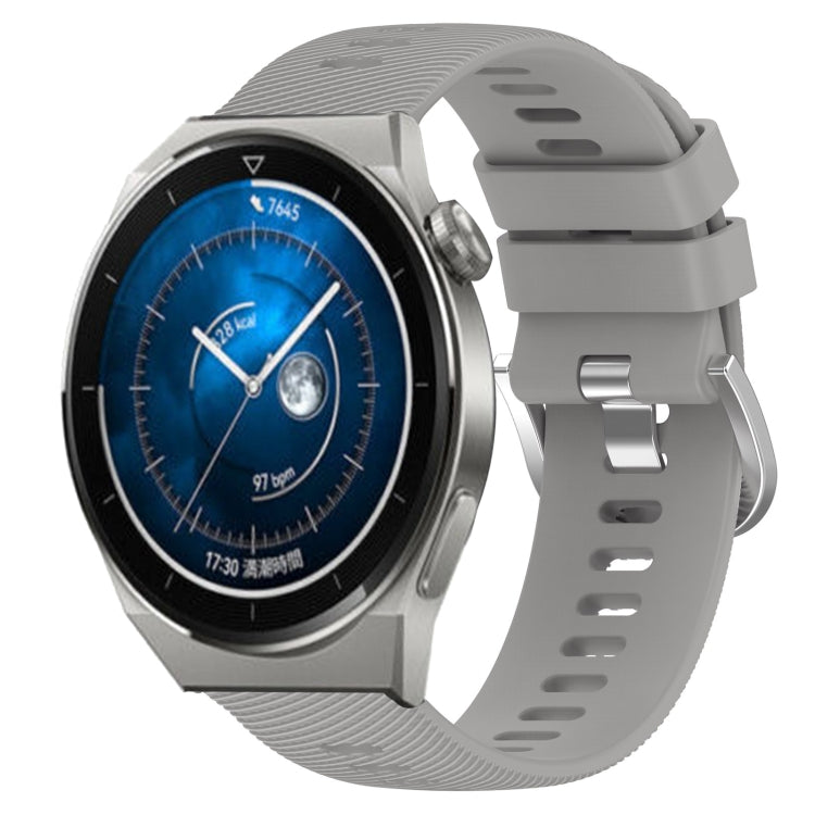 For Huawei Watch GT3 Pro 46mm 22mm Solid Color Soft Silicone Watch Band