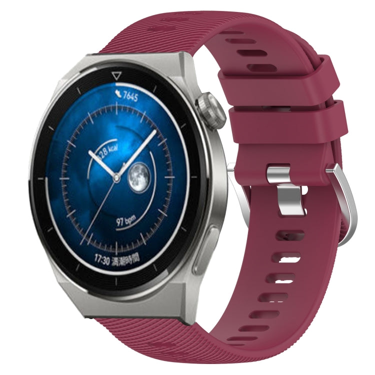 For Huawei Watch GT3 Pro 46mm 22mm Solid Color Soft Silicone Watch Band