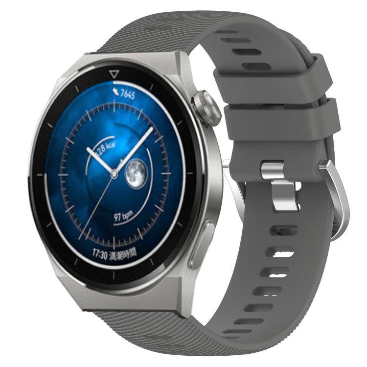 For Huawei Watch GT3 Pro 46mm 22mm Solid Color Soft Silicone Watch Band