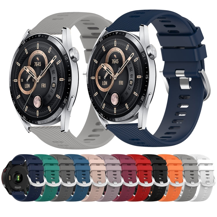 For Huawei Watch GT3 Pro 46mm 22mm Solid Color Soft Silicone Watch Band