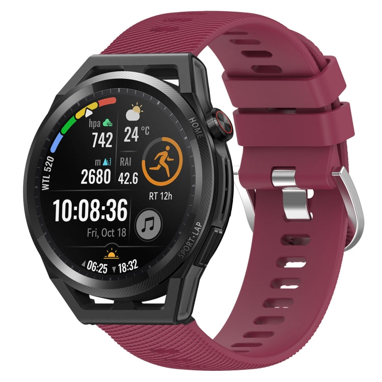 For Huawei Watch GT Runner 22mm Solid Color Soft Silicone Watch Band