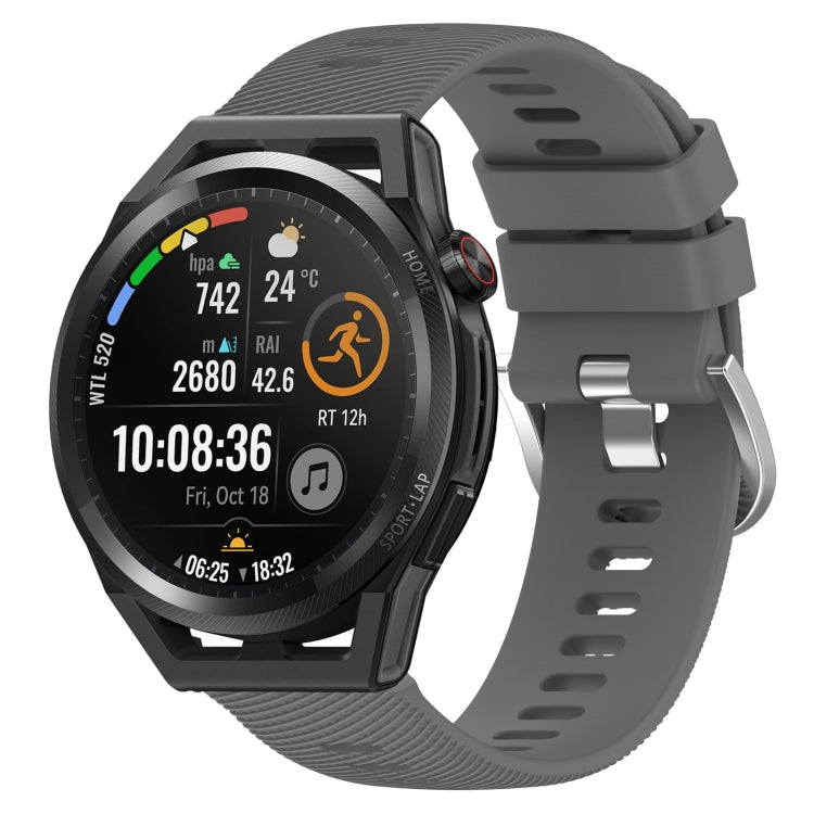 For Huawei Watch GT Runner 22mm Solid Color Soft Silicone Watch Band