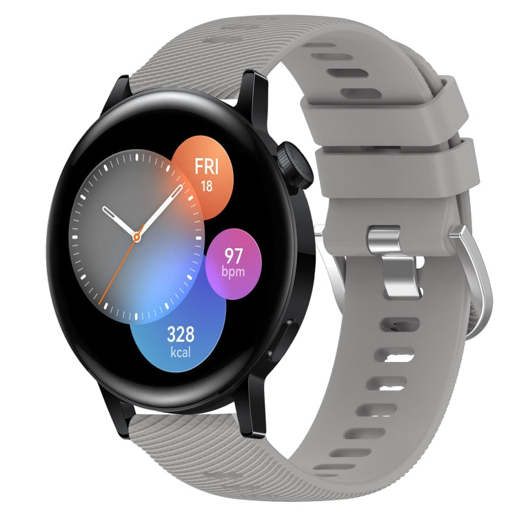 For Huawei Watch 3 22mm Solid Color Soft Silicone Watch Band
