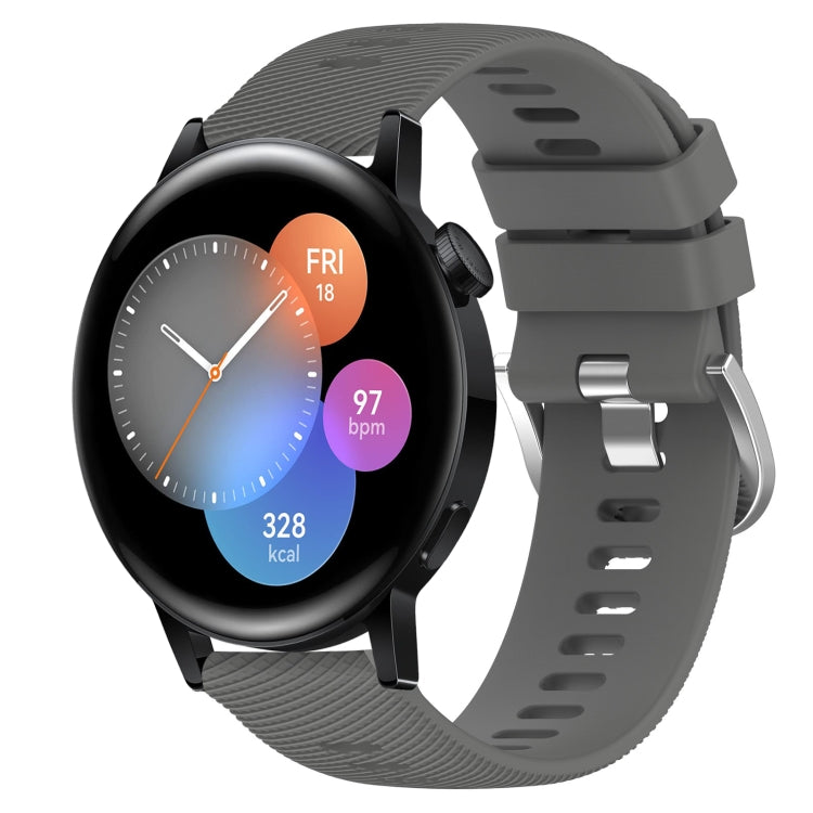 For Huawei Watch 3 22mm Solid Color Soft Silicone Watch Band