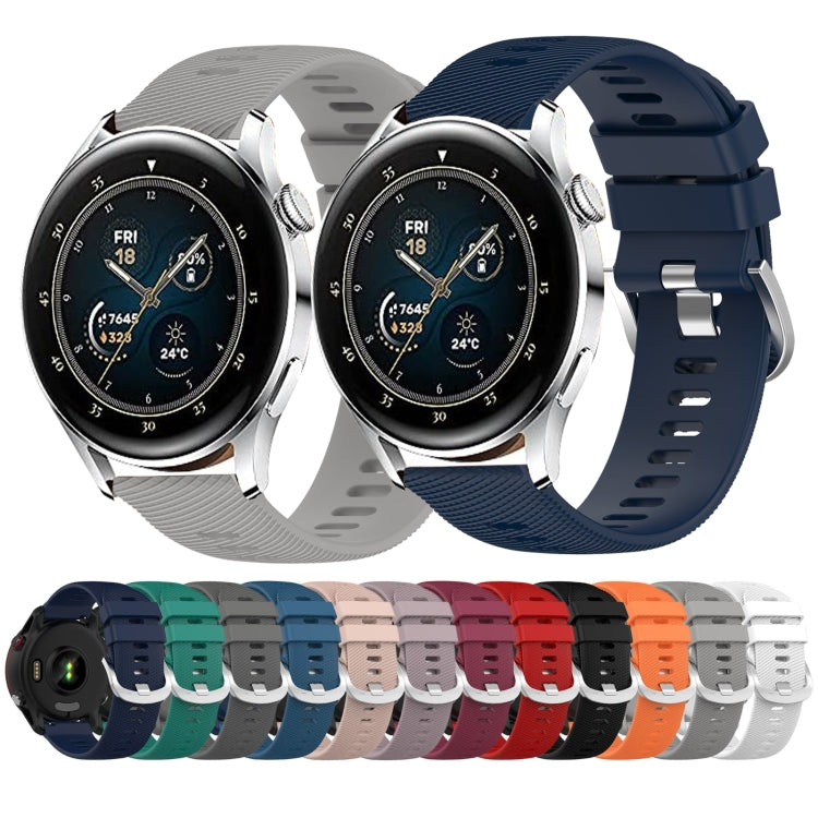 For Huawei Watch 3 22mm Solid Color Soft Silicone Watch Band