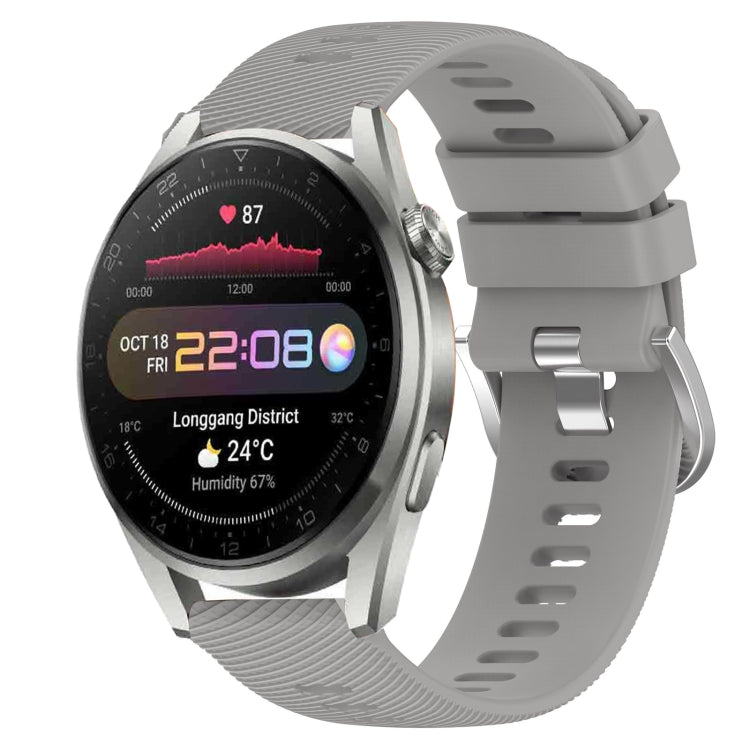 For Huawei Watch 3 Pro 22mm Solid Color Soft Silicone Watch Band