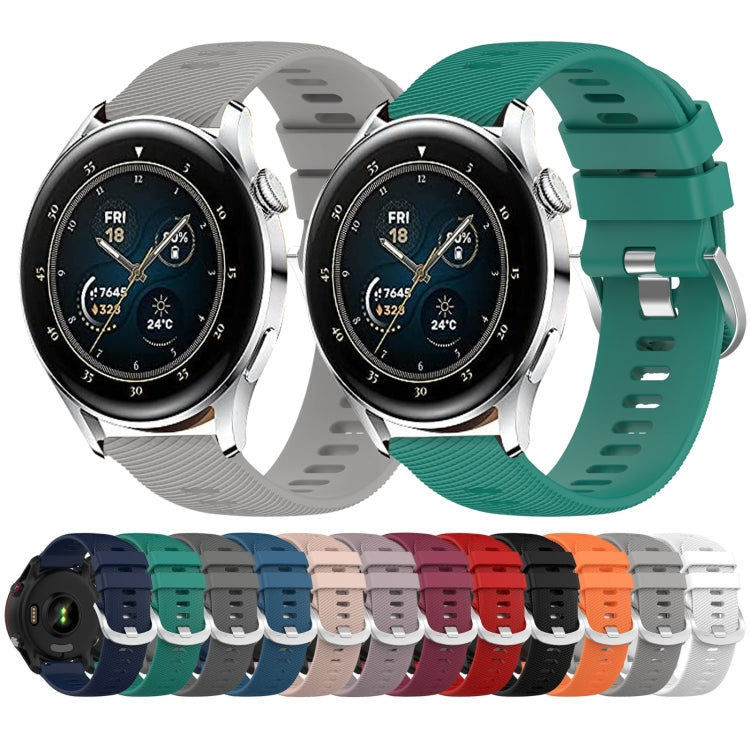 For Huawei Watch 3 Pro 22mm Solid Color Soft Silicone Watch Band