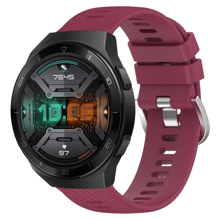 For Huawei Watch GT 2E 22mm Solid Color Soft Silicone Watch Band