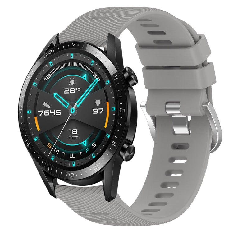 For Huawei GT2 46mm 22mm Solid Color Soft Silicone Watch Band