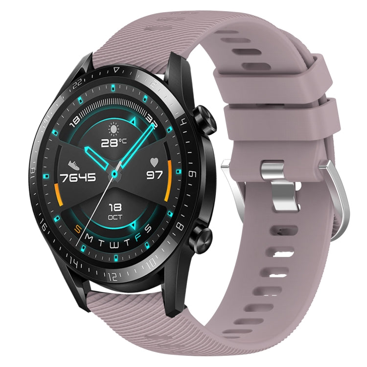 For Huawei GT2 46mm 22mm Solid Color Soft Silicone Watch Band
