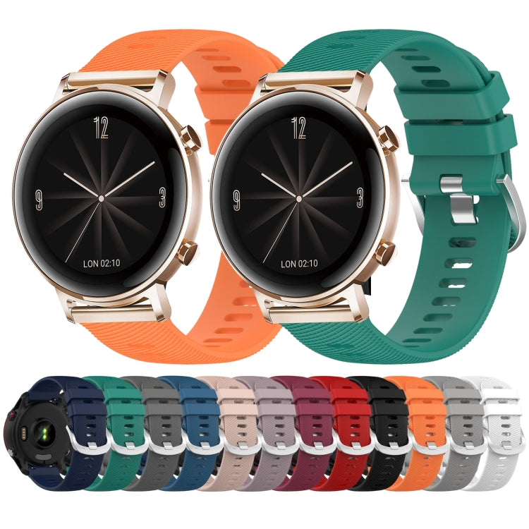 For Huawei GT2 46mm 22mm Solid Color Soft Silicone Watch Band
