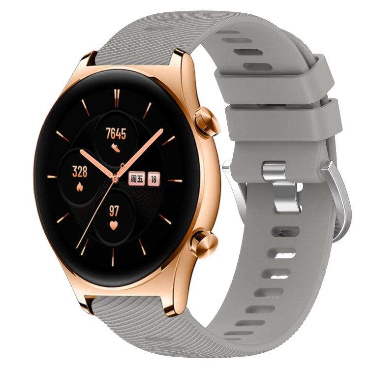 For Honor Watch GS 3 22mm Solid Color Soft Silicone Watch Band