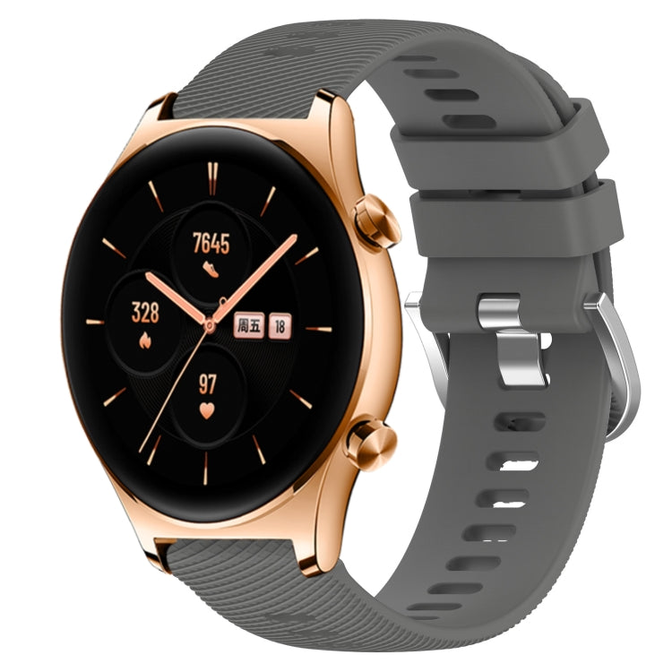 For Honor Watch GS 3 22mm Solid Color Soft Silicone Watch Band
