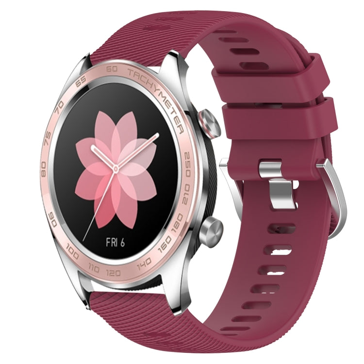 For Honor Watch Dream 22mm Solid Color Soft Silicone Watch Band