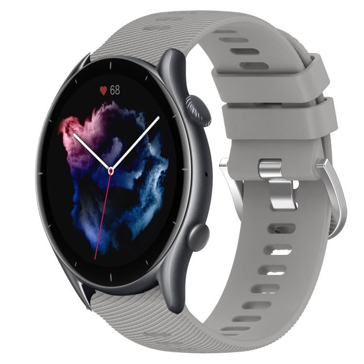 For Amazfit GTR 3 Pro 22mm Solid Color Soft Silicone Watch Band