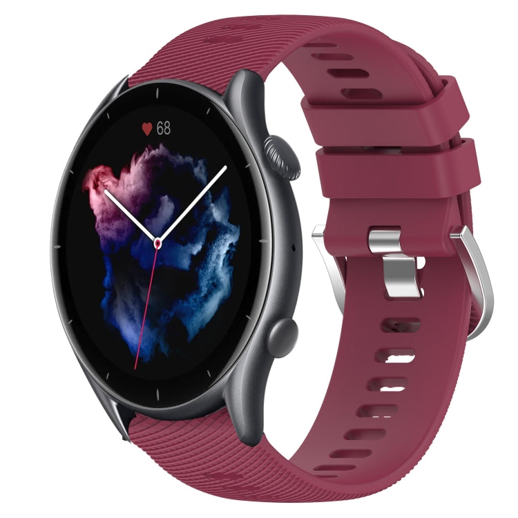 For Amazfit GTR 3 Pro 22mm Solid Color Soft Silicone Watch Band