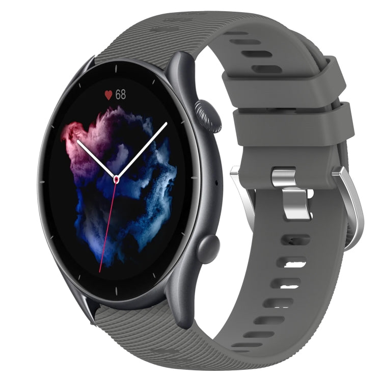 For Amazfit GTR 3 Pro 22mm Solid Color Soft Silicone Watch Band
