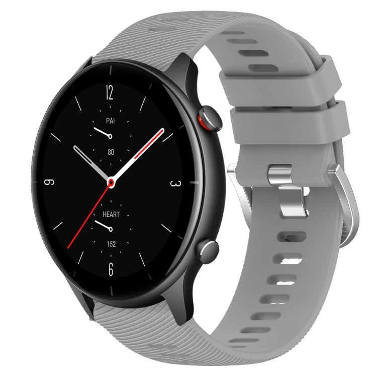For Amazfit GTR 2e 22mm Solid Color Soft Silicone Watch Band