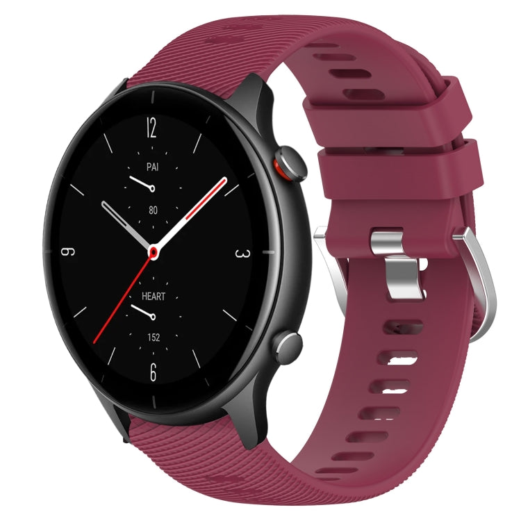 For Amazfit GTR 2e 22mm Solid Color Soft Silicone Watch Band