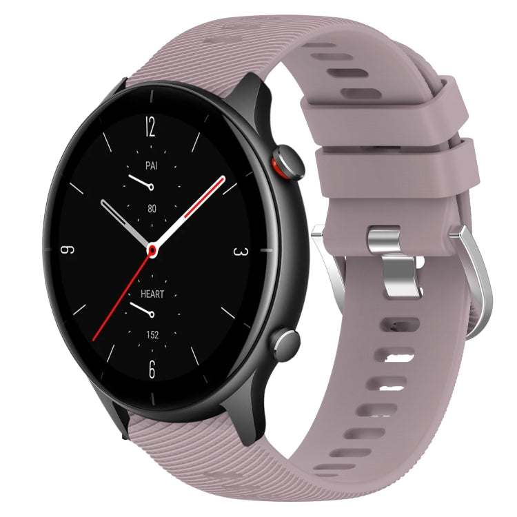 For Amazfit GTR 2e 22mm Solid Color Soft Silicone Watch Band