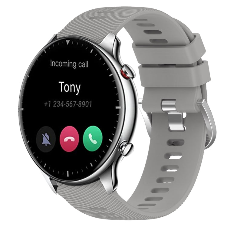 For Amazfit GTR 2 22mm Solid Color Soft Silicone Watch Band