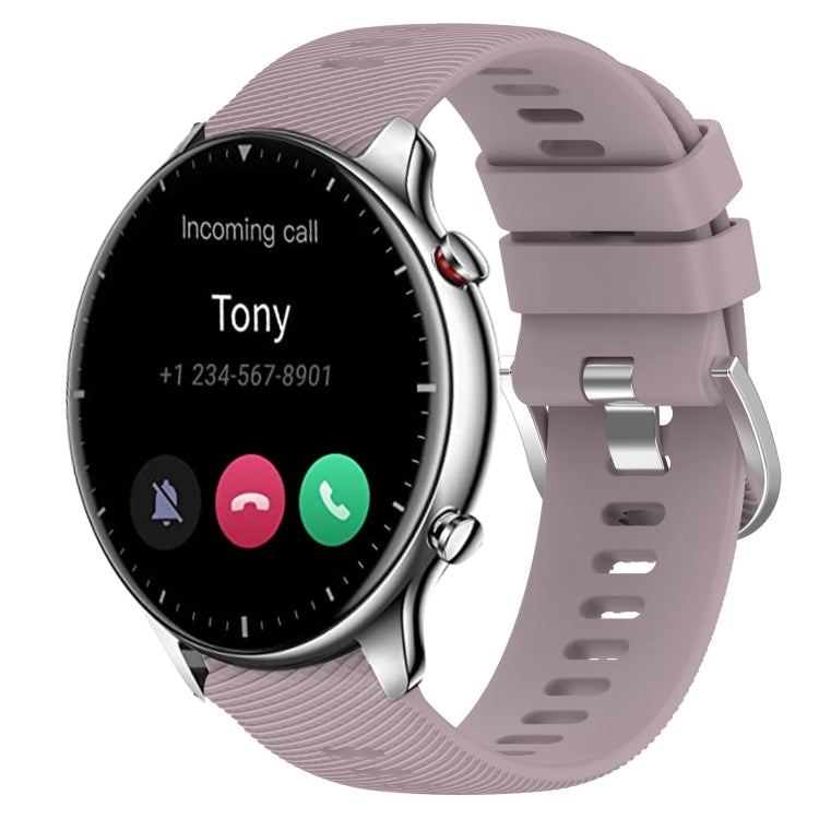 For Amazfit GTR 2 22mm Solid Color Soft Silicone Watch Band