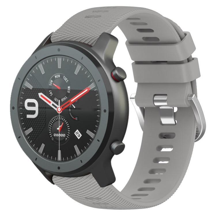 For Amazfit GTR 47mm 22mm Solid Color Soft Silicone Watch Band