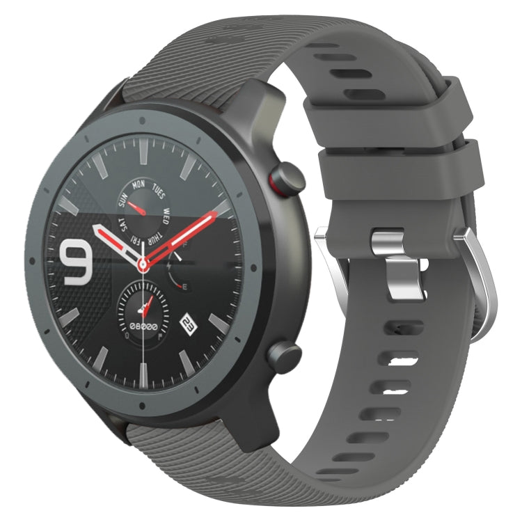 For Amazfit GTR 47mm 22mm Solid Color Soft Silicone Watch Band