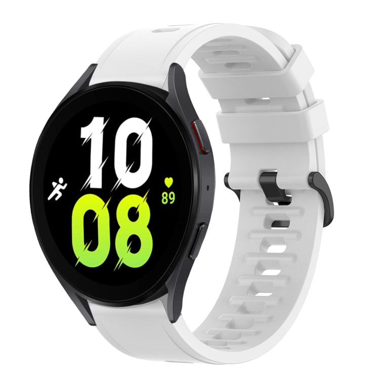 For Samsung Galaxy Watch 5 44mm 20mm Solid Color Soft Silicone Watch Band