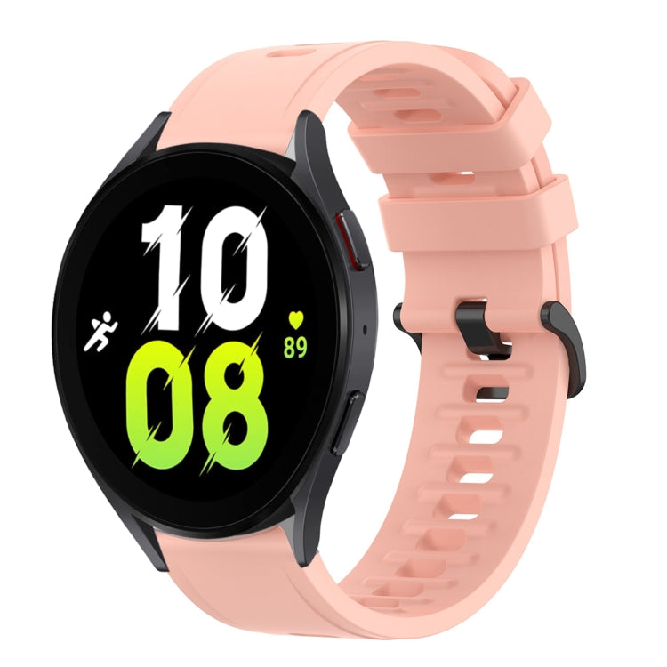For Samsung Galaxy Watch 5 44mm 20mm Solid Color Soft Silicone Watch Band