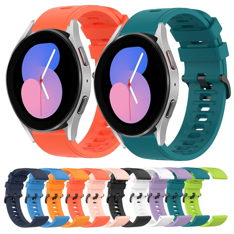 For Samsung Galaxy Watch 5 40mm 20mm Solid Color Soft Silicone Watch Band