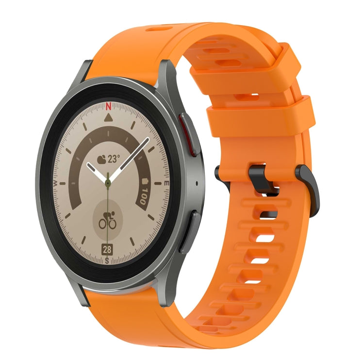For Samsung Galaxy Watch 5 Pro 45mm 20mm Solid Color Soft Silicone Watch Band
