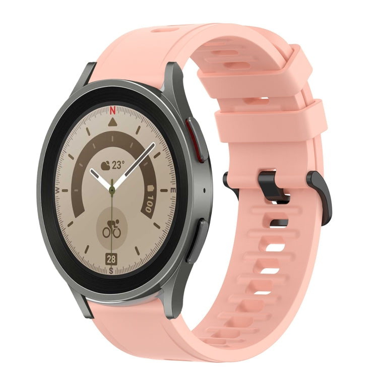 For Samsung Galaxy Watch 5 Pro 45mm 20mm Solid Color Soft Silicone Watch Band