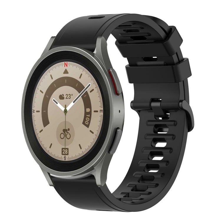 For Samsung Galaxy Watch 5 Pro 45mm 20mm Solid Color Soft Silicone Watch Band